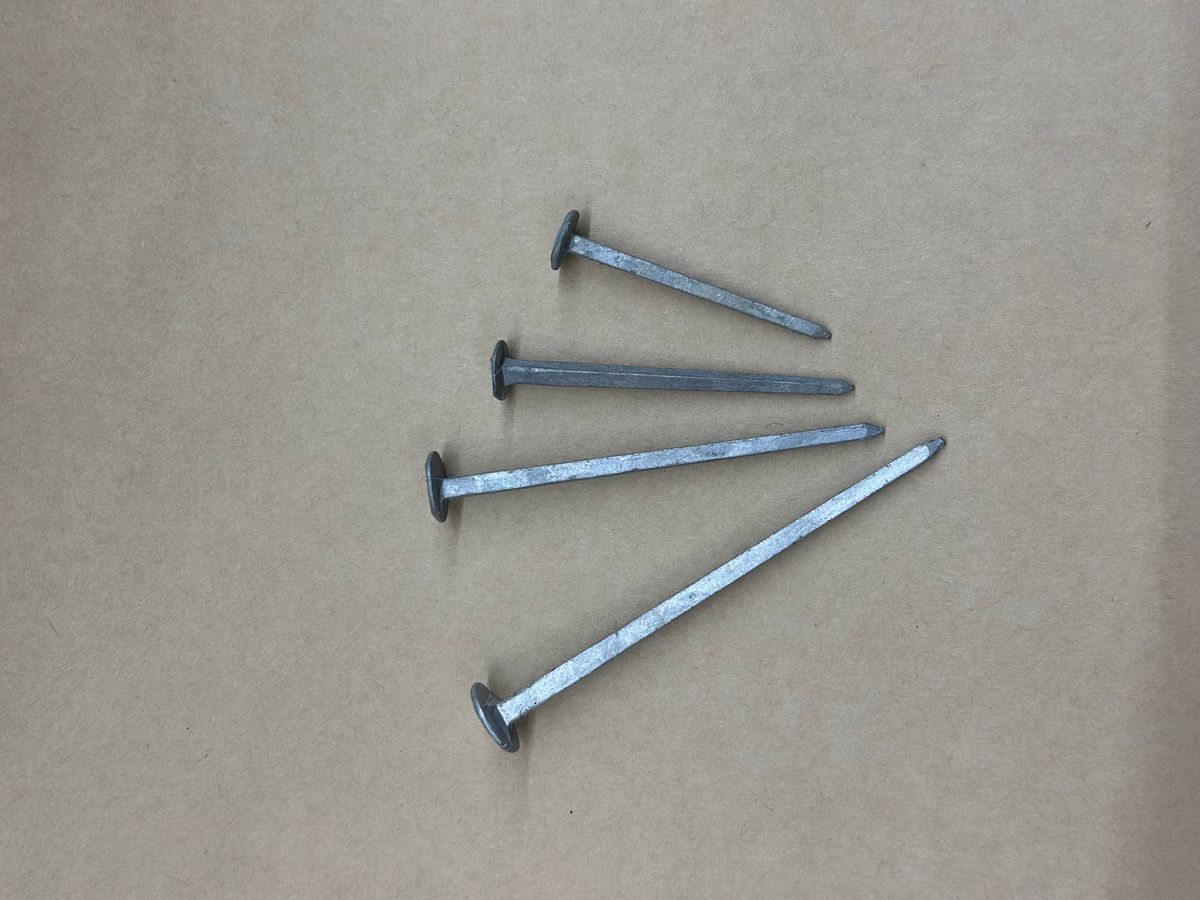 Bygningsspiker smidd galv. Høvedsmann  