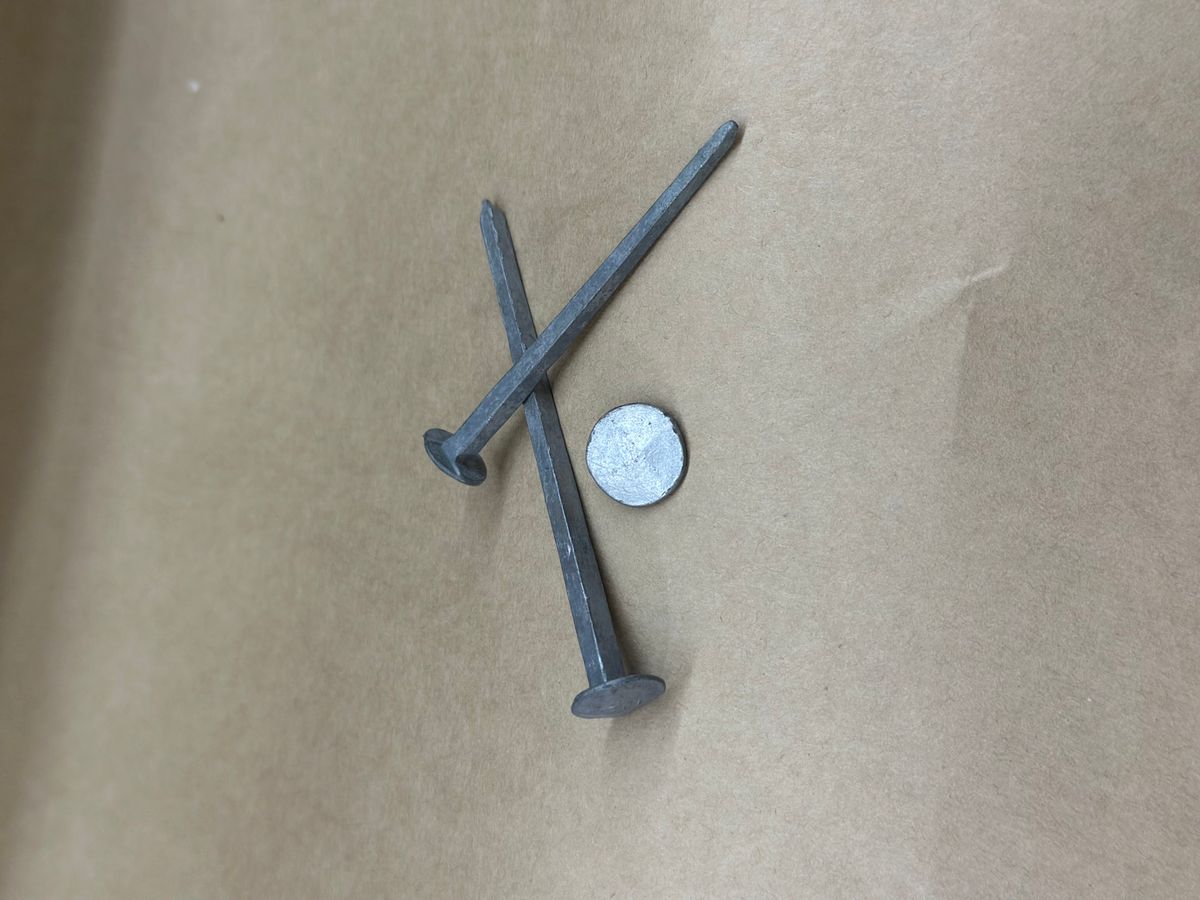 Bygningsspiker smidd galv. Høvedsmann  