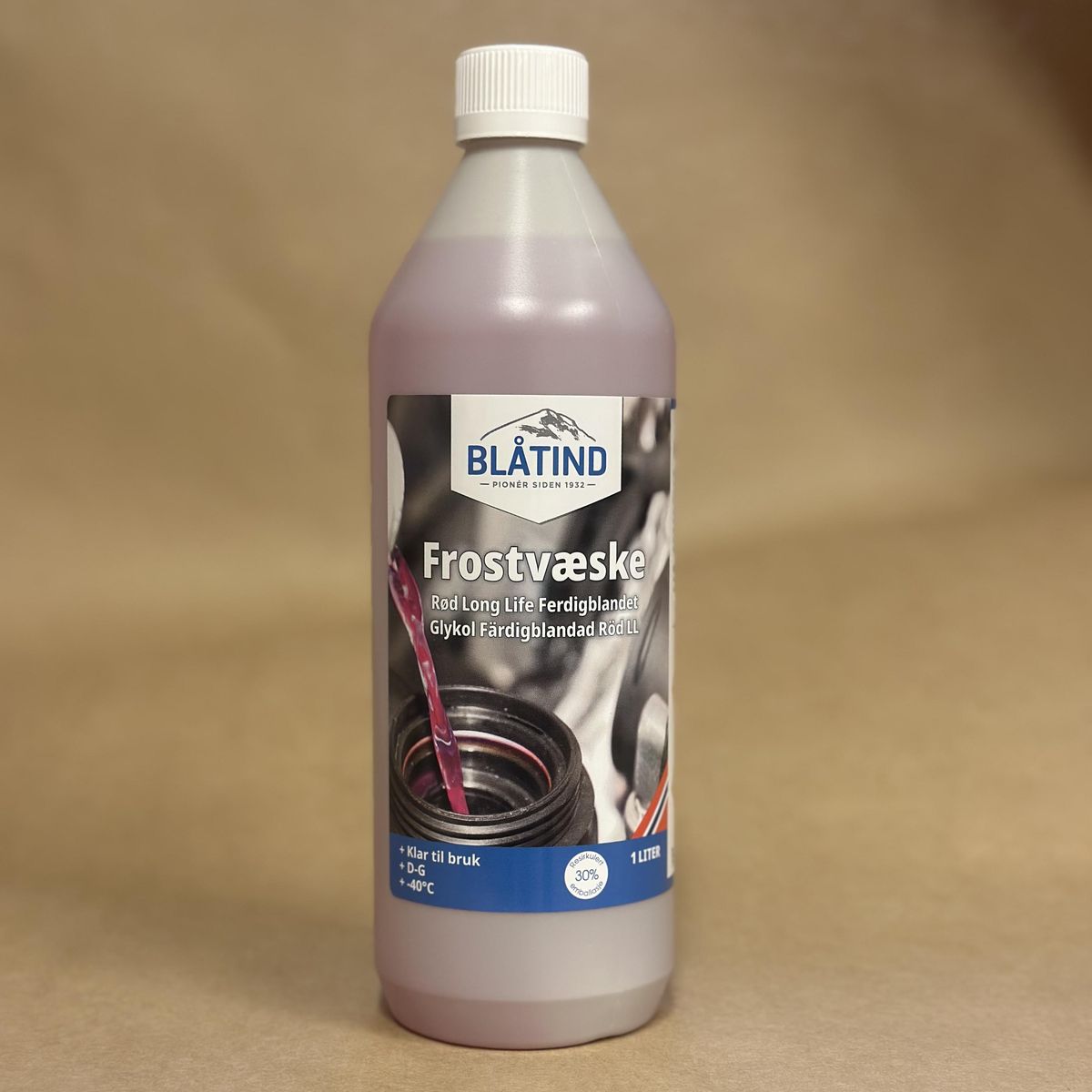 Blåtind Frostvæske Rød Ferdigblandet 1Liter